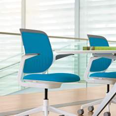 Bürostuhl blau Bürostühle Bürodrehstuhl mit Armlehnen Drehstuhl Büro Steelcase Cobi