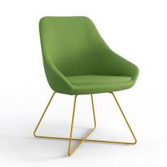 Loungestuhl grün Besucherstuhl Lounge Stuhl Loungesessel Viasit Calyx