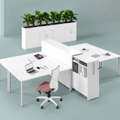 höhenverstellbarer Schreibtisch weiß Büromöbel Schreibtische Büro, Assmann Büromöbel, Sympas Schreibtischsystem
höhenverstellbar
Winkelkonfiguration
Doppelarbeitsplatz