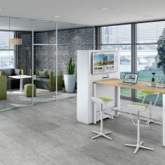 Büro Stehtische Büromöbel Stehtisch weiß Teamarbeit Büro rechteckig , Assmann Büromöbel, Solos High Desk
