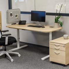 elektrisch höhenverstellbarer Schreibtisch Büro Schreibtische Bürotisch REISS Trailo® T