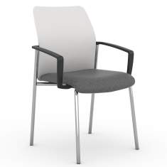 Besucherstuhl grau Besucherstühle mit Armelhnen Konferenzstuhl stapelbar Konferenzstühle Viasit F2