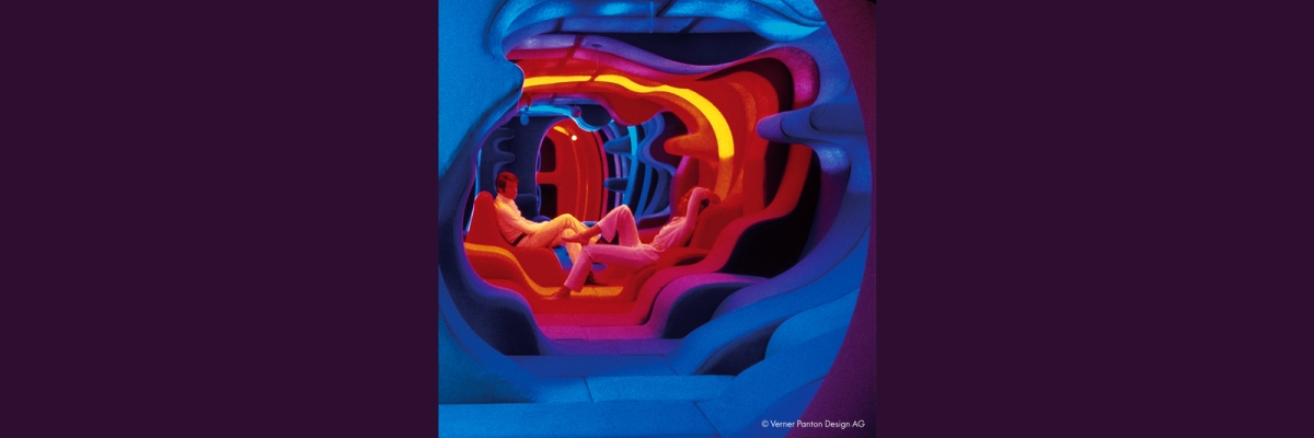 Abb.: Verner Panton, »Fantasy Landscape«, Ansicht aus der Ausstellung »Visiona 2«, Internationale Möbelmesse Köln, 1970