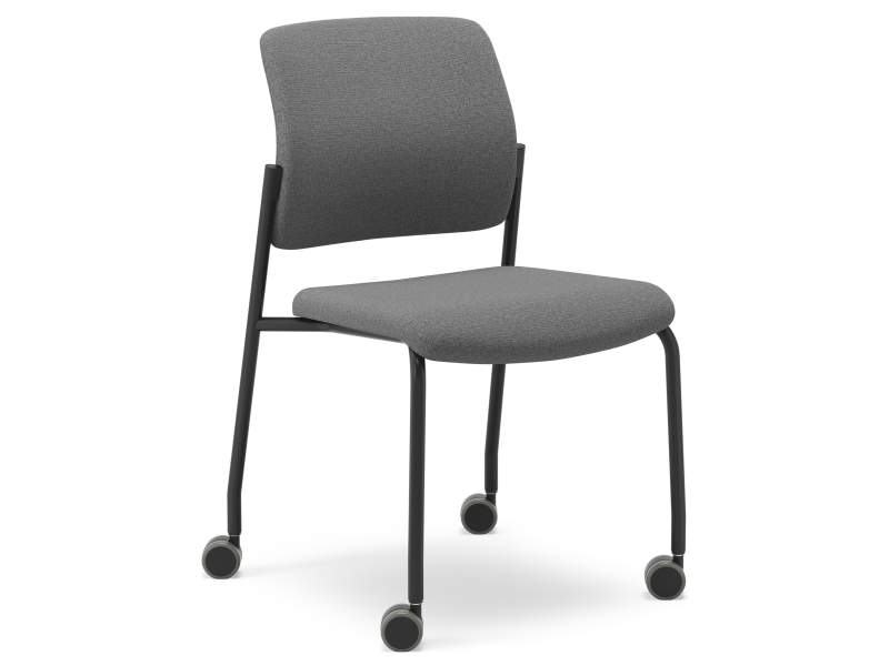 Besucherstuhl grau Besucherstühle mit Rollen Konferenzstuhl Konferenzstühle Cafeteria Stuhl Drabert Tulio