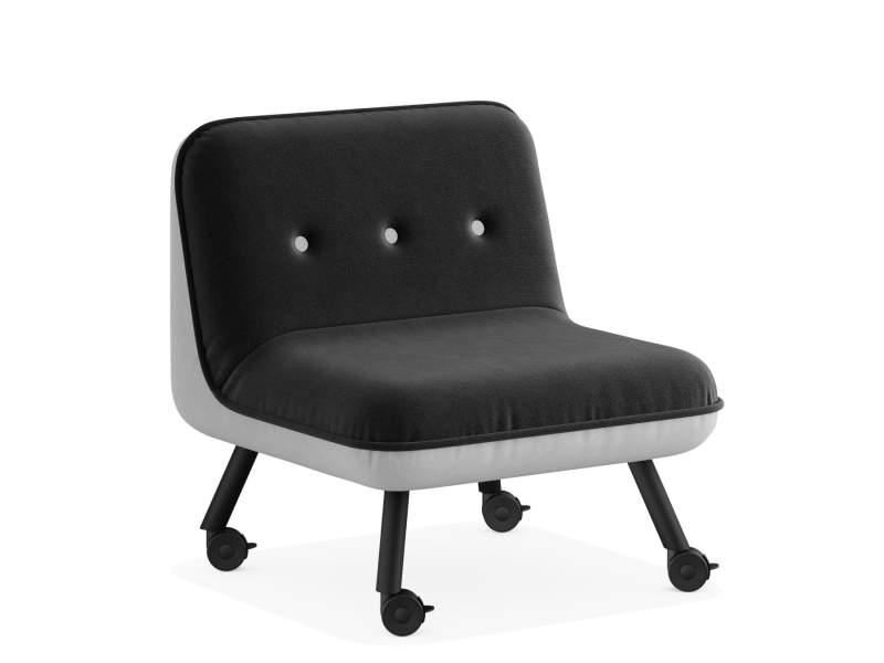 Loungesessel schwarz Sessel mit Rollen König + Neurath NET.WORK.PLACE ORGANIC