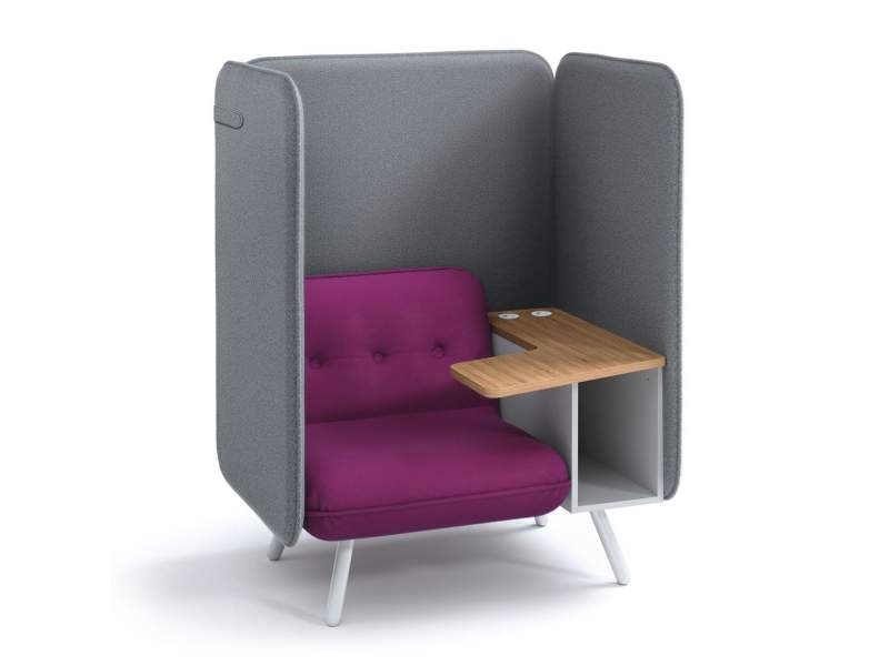 Loungesessel rosa Sessel mit Trennwand König + Neurath NET.WORK.PLACE ORGANIC
Sessel mit Tisch