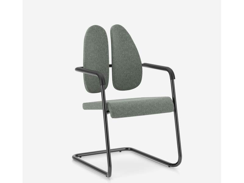 Besucherstuhl grau Freischwinger Konferenzstuhl Büro Konferenzstühle Nowy Styl xenium frame duo-back