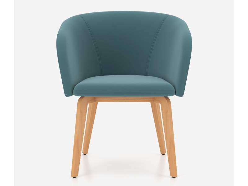 Loungesessel grün Sessel Lounge Holz Besucherstuhl Nowy Styl Naudu