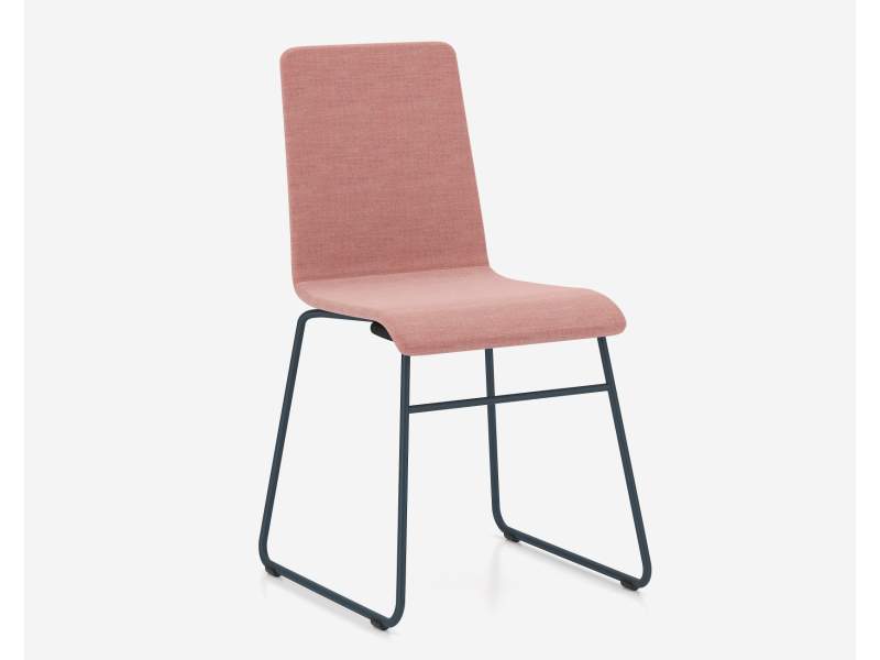 Besucherstuhl rosa Besucherstühle günstig Konferenzstühle Kuffengestell Cafeteria Stühle Nowy Styl Cafe
