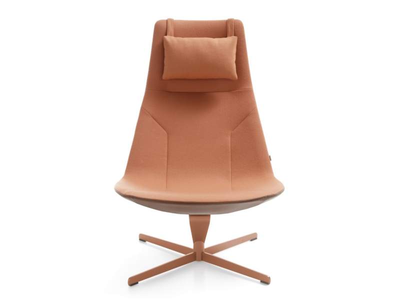 Lounge Sessel Büro Clubsessel Stoff braun Loungemöbel, profim, Chic Lounge