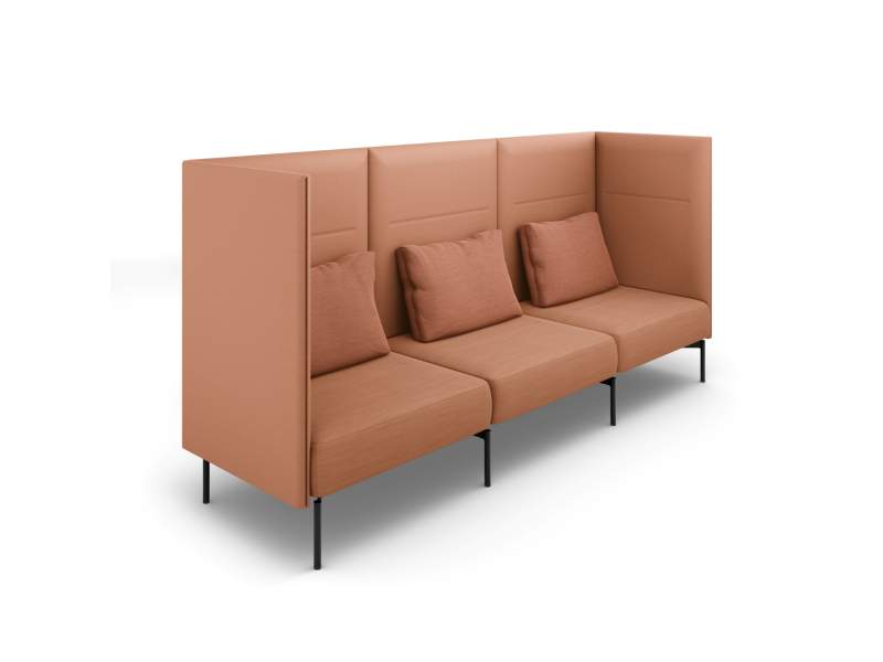 Sofa orange Loungesofa mit Trennwand Brunner oval