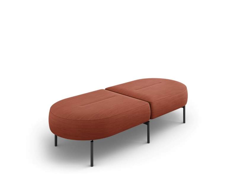 Bank orange Bänke Lounge Brunner oval