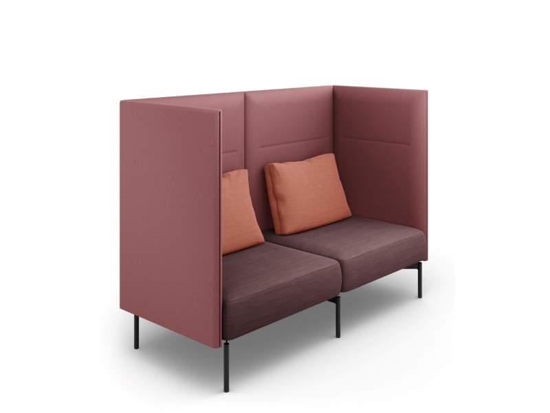 Bank mit Trennwand Lounge oval