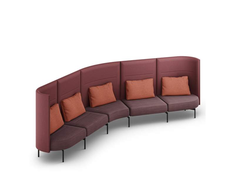 modulare Sofas Lounge Sofa mit Trennwand Brunner oval