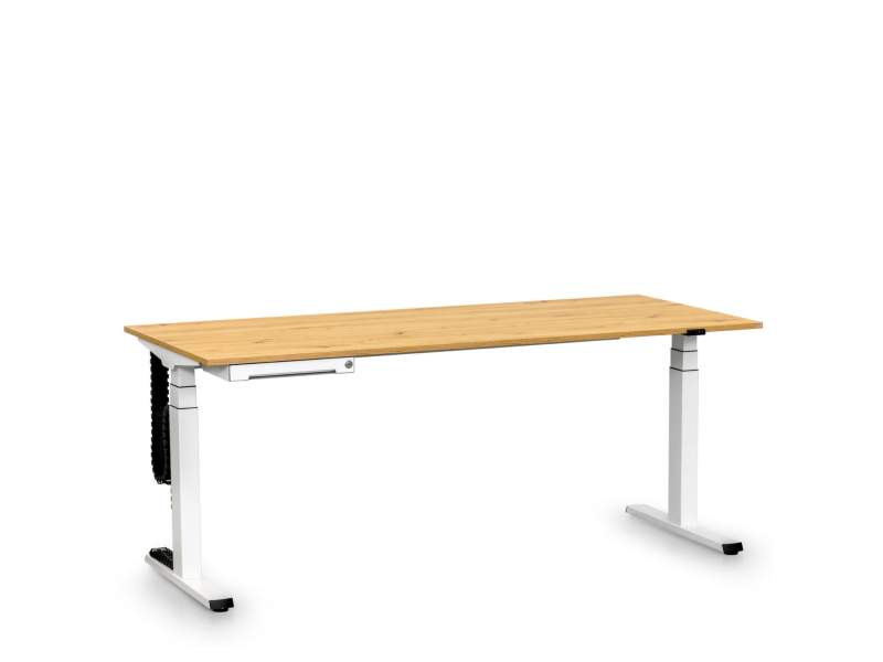 elektrisch höhenverstellbarer Bürotisch Holz Bürotische Arbeitstisch Büro Schreibtisch Zemp PURA Steh-Sitztisch
rechteckige Tischplatte
