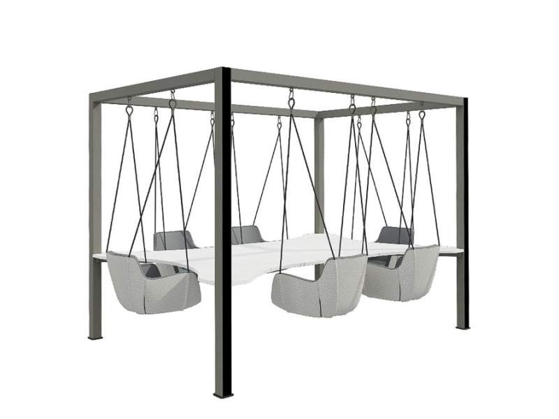 Konferenztisch mit Schaukelnstühle Konferenzplatz Febrü Smeeting