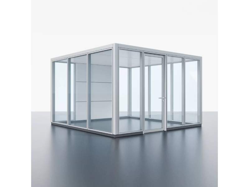 Raum-in-Raum abgeschirmte Raumelemente Glas PAN+ARMBRUSTER PANcube frame