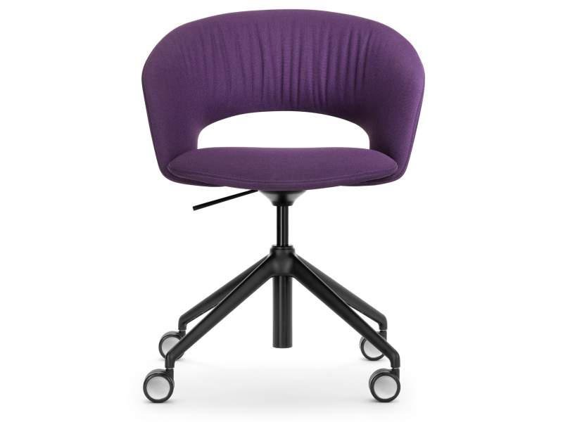 Drehstuhl höhenverstellbar mit Rollen Drehstühle violett Konferenzstuhl Konferenzstühle Girsberger Calina