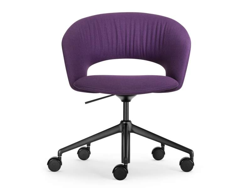 Drehstuhl höhenverstellbar mit Rollen Drehstühle violett Konferenzstuhl Konferenzstühle Girsberger Calina