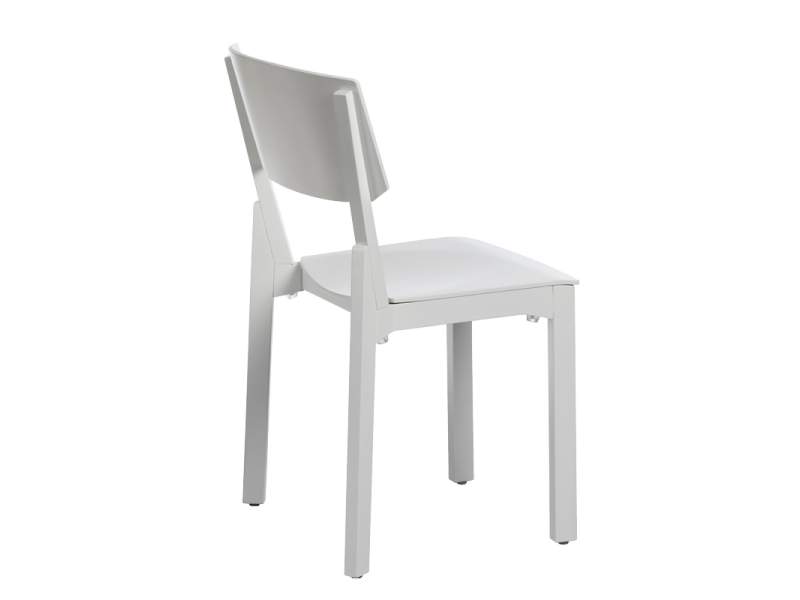 Besucherstuhl weiss Besucherstühle Cafeteria Stuhl stapelbar Stapelstuhl Holz Stuhl NC Nordic Care Knut