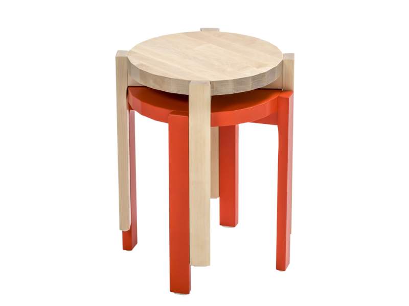 stapelbarer Hocker Holz Schreibtischhocker Beistelltisch NC Nordic Care Twist