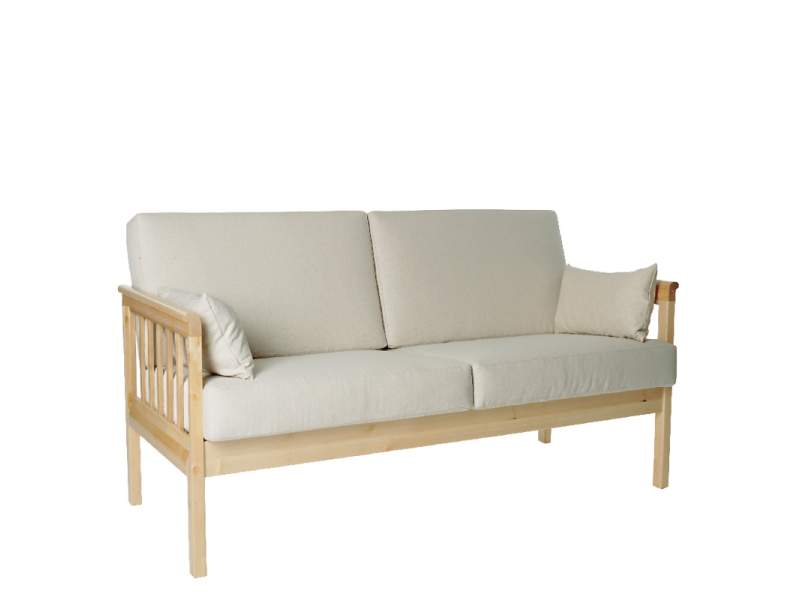 Loungesofa Holz Sofa Lounge grau NC Nordic Care Rib