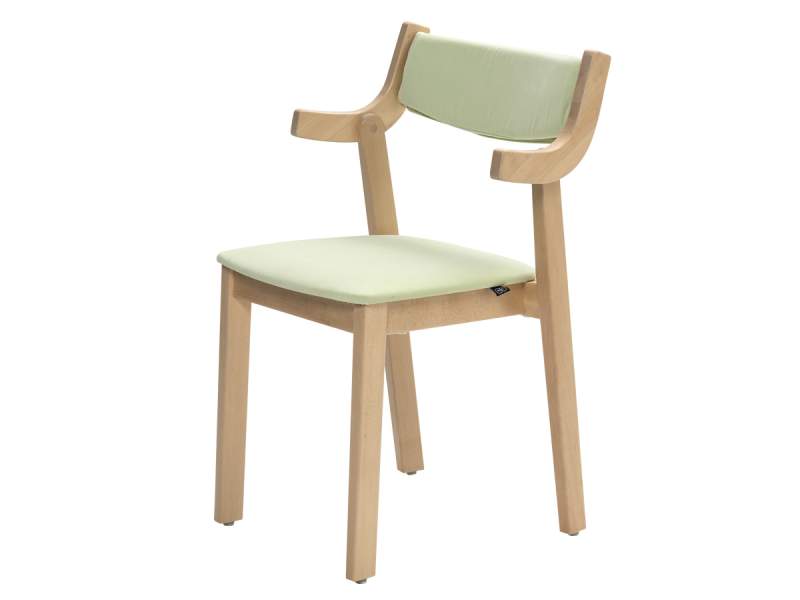 Besucherstuhl Holz Besucherstühle stapelbar Cafeteria Stuhl grün NC Nordic Care Gepetto