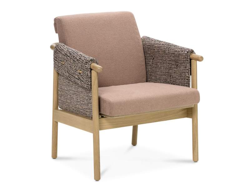 Loungesessel Holz Sessel Lounge braun NC Nordic Care Thyra