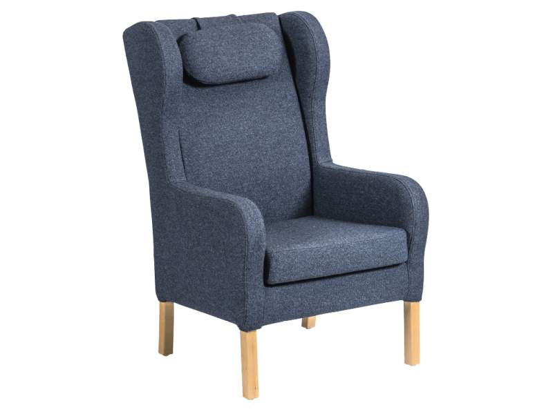 Loungesessel blau Sessel Lounge Holz NC Nordic Care Choice