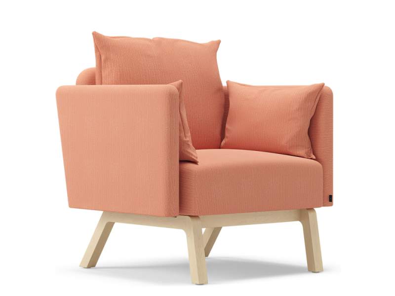 Loungesessel orange Sessel Lounge Holz NC Nordic Care Dahlia