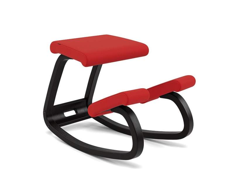 Ergonomischer Bürostuhl Holz rot Schreibtischstuhl ergonomisch, Varier, Variable