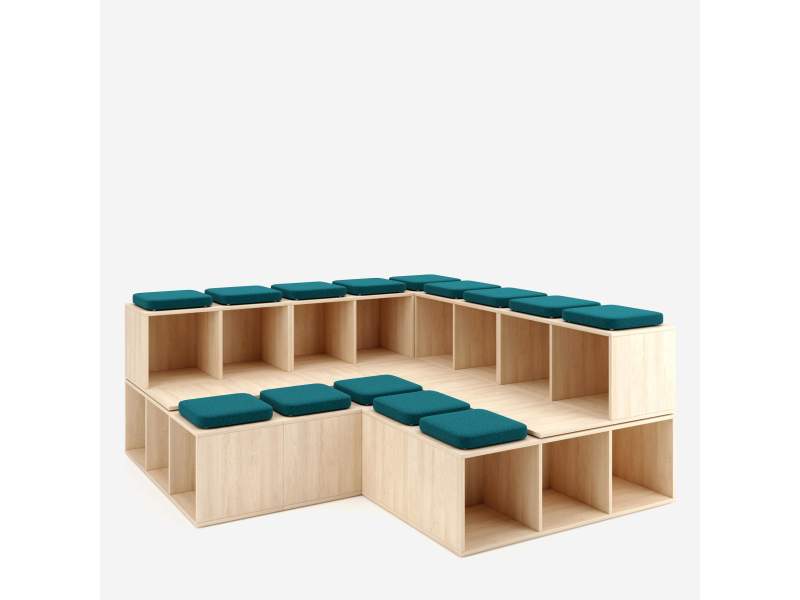 Modulares Sitzmöbelsystem Nowy Styl OXO für flexible Arbeits- und Aufenthaltsbereiche