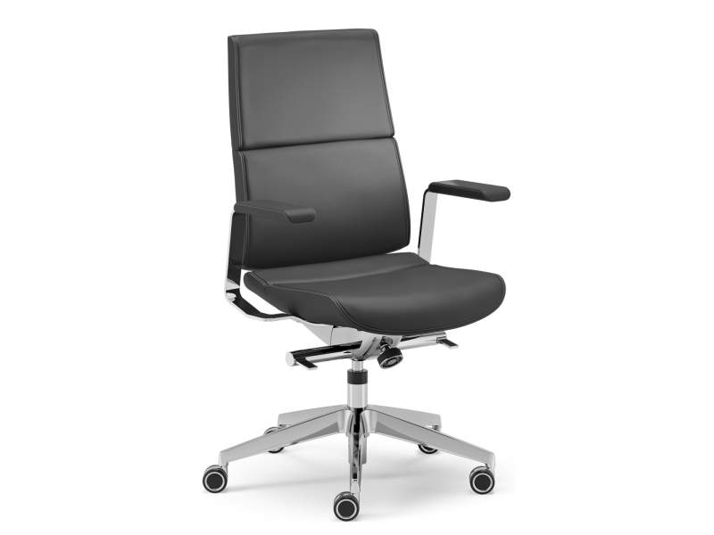 Konferenzstuhl schwarz Drehstuhl Leder Drehstühle Büro Konferenzsessel Martinstoll Collection S