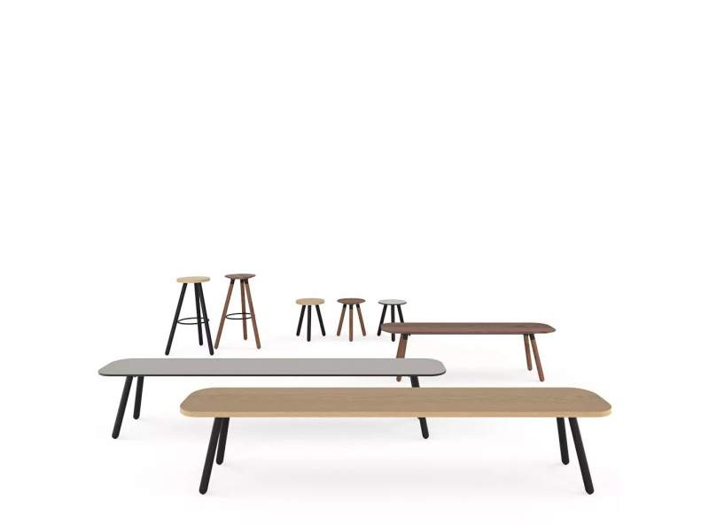 Bank Holz Hocker Barhocker Barstuhl Traversenbank Lista Office LO Merge Sitzmöbel
