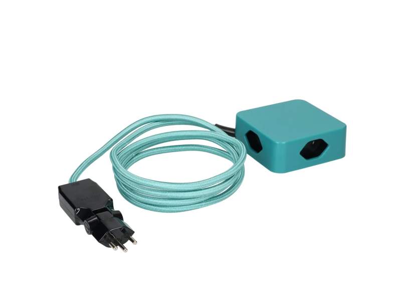 elegante Steckdosenleiste türkis Max Hauri CUBE