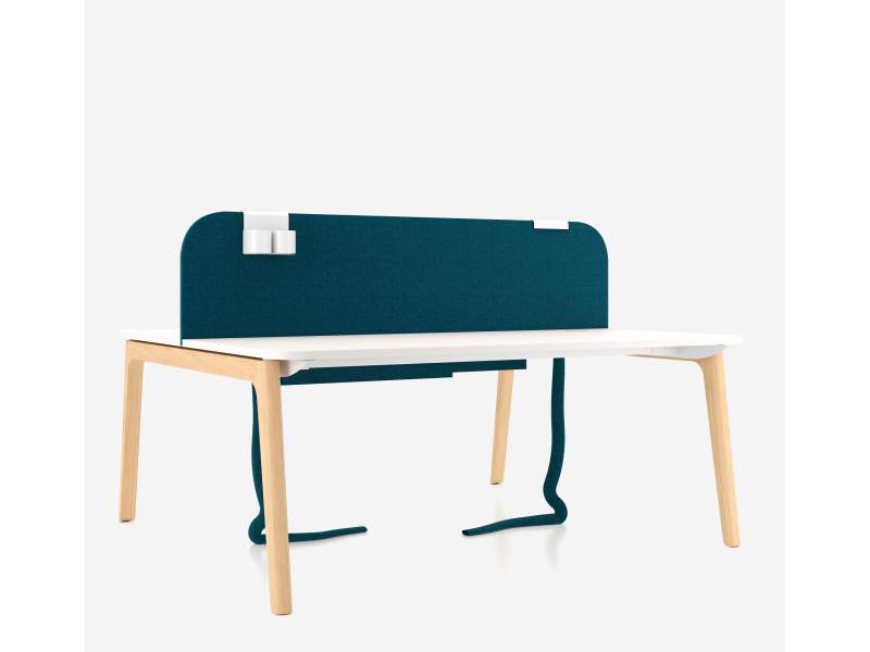 Schreibtisch Holz Schreibtische weiss Büro Nowy Styl Levitate Workbench
Doppelarbeitsplatz