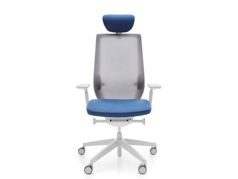 Drehstuhl blau Bürostuhl Design Bürostühle mit Armlehnen Netzgewebe Drehstühle mit Kopfstütze Profim AccisPro