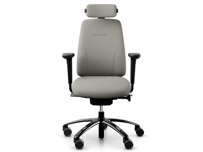 Büro Drehstuhl grau Drehstühle mit Kopfstütze Bürostuhl RH Logic Black 200