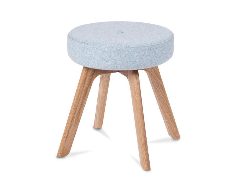 Polsterhocker grau Hocker Holz Connection Centro Stühle & Bänke