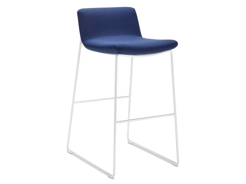 Barhocker blau Barstuhl Stahl Connection Swoosh