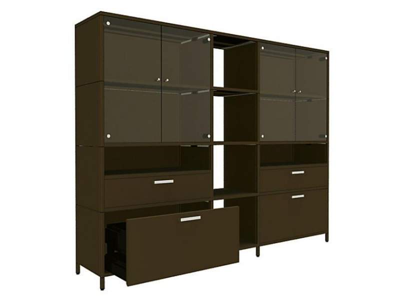 Büroschrank braun büro schrank | modular  Embru, eQ Schrankmodul