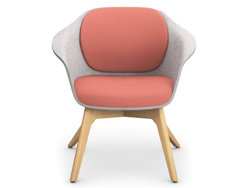 Loungesessel grau orange Sessel Holz Lounge Sedus se:lounge light