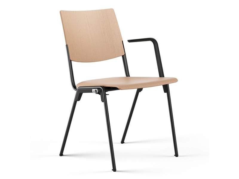 Stapelstuhl Holzschale Stapelstühle Grossraumstuhl stapelbar Besuchesrstuhl Brunner hero plus flex