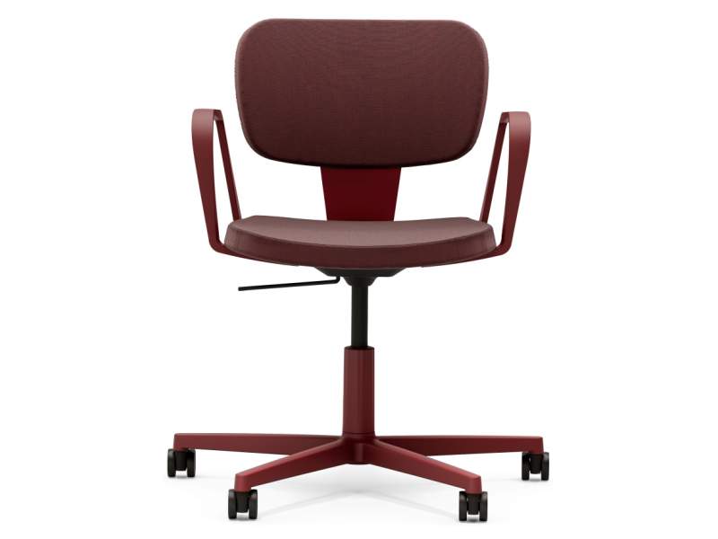 Hybridstuhl rot Konferenzstuhl mit Rollen Drehstuhl Büro Drehstühle Home Office Materia Palette