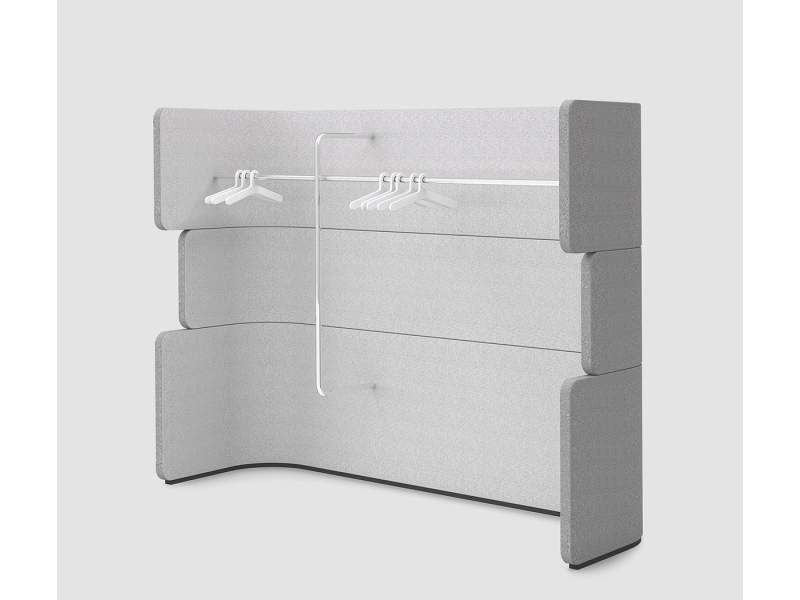 Garderobe grau Garderoben Trennwand Bene DOCKLANDS Coat Rack