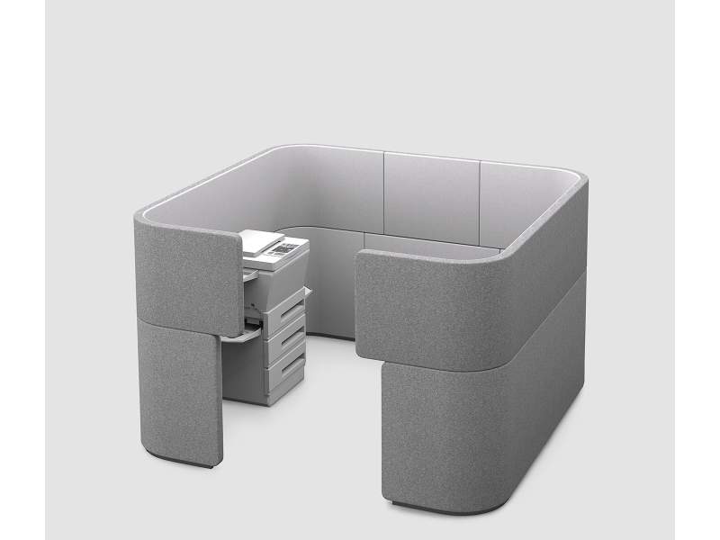 Akustik-Kabine, Schallschutzkabine, Büro, Akustik-Raumsystem Bene Akustik Service Dock DOCKLANDS