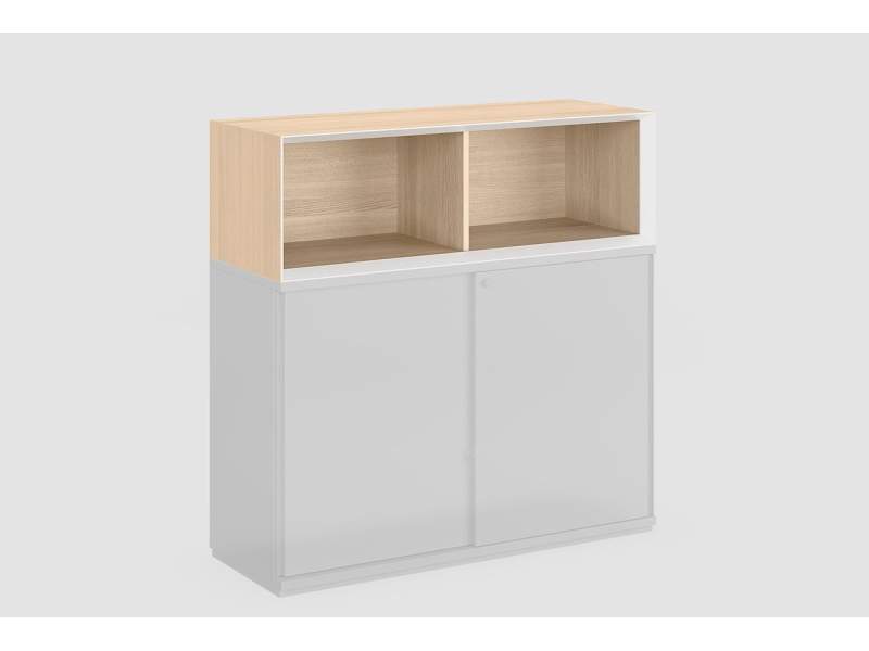 Regalschrank mit Türen Büroregal Holz Regal weiß, Bene, KB Box