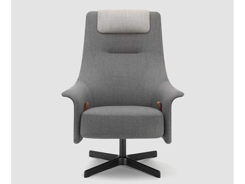Loungesessel grau Sessel drehbar Bene PORTS Active Chair