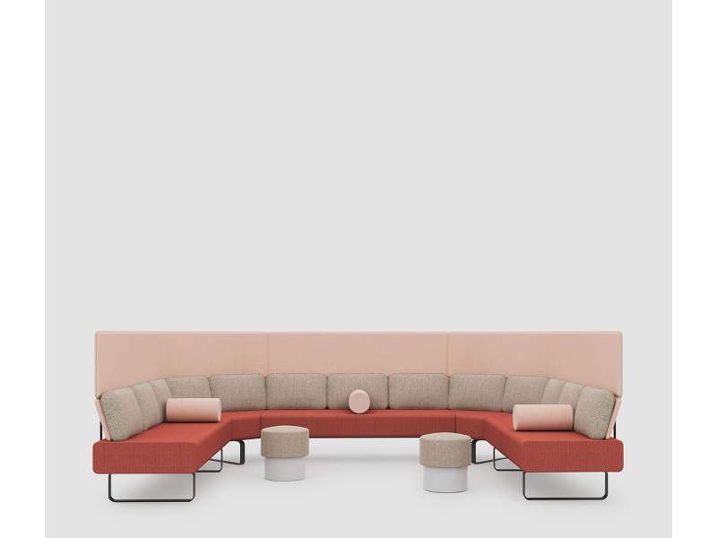 Modulare Sitzelemente Modulare Sofas Lounge Loungesofa rot Sofa Bene Settle