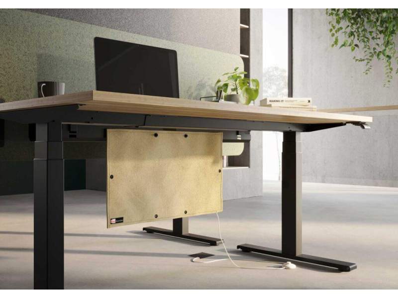 Heizmatte beige Infrarot Technologie FM Büromöbel Infrarot Schreibtisch-Heizung